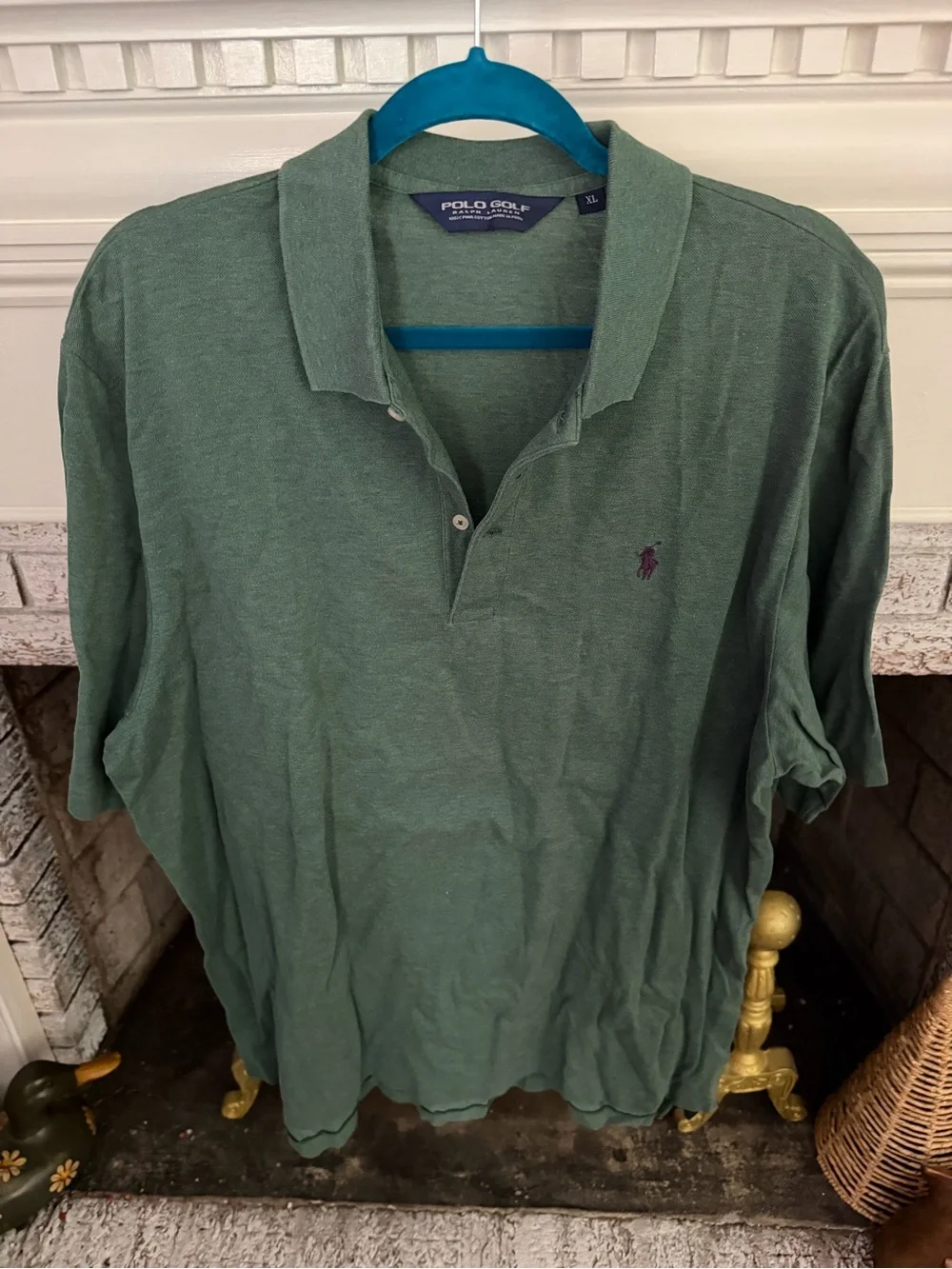 Polo Golf Ralph Lauren Green Pima Cotton Short Sleeve Polo Shirt XL